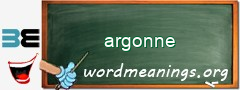 WordMeaning blackboard for argonne